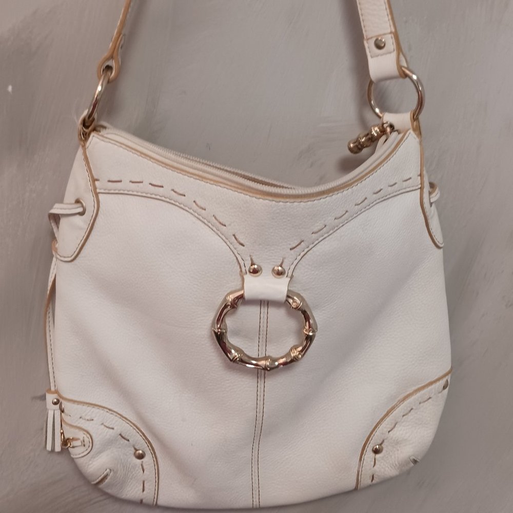 The Sak White Leather Shoulder Bag